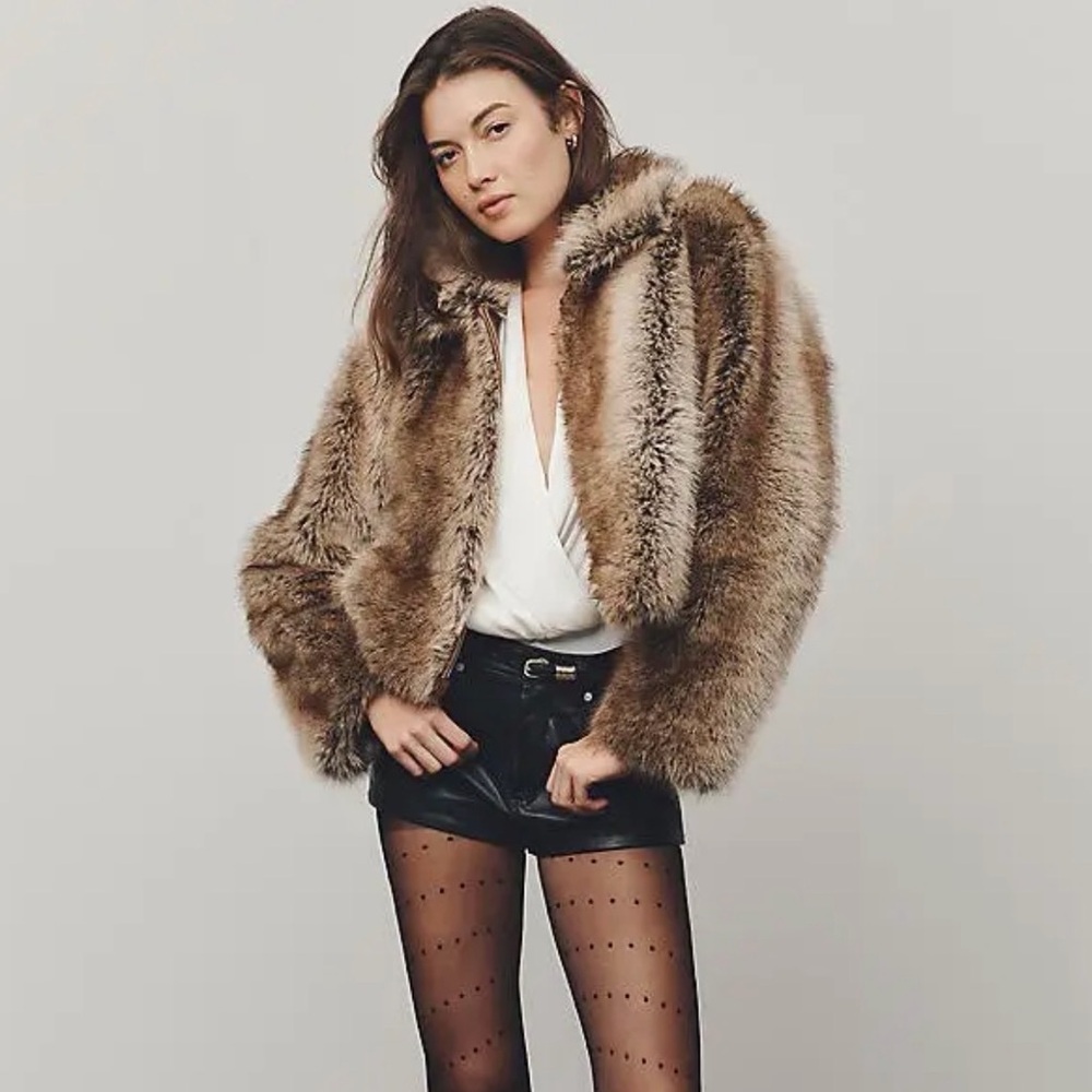 NWOT Maeve Faux Fur Brown Jacket. 🔥